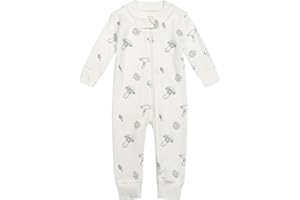 Owlivia Organic Cotton Baby Boy Girl Zip up Sleep 'N Play Pjs, Footless, Long Sleeve