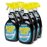 Invisible Glass 92196-6PK 32 oz. - Cleaner and Window Spray for Home and Auto for a Streak-Free Shine. Film-Free Glass Cleaner Safe for Tined and Non-Tinted Windows. Windshield Film Remover, Set of 6