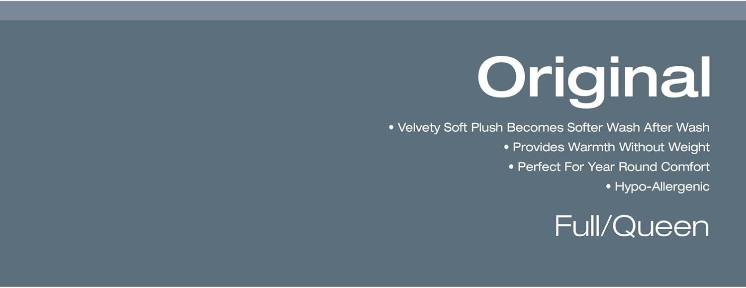The Original Vellux Blanket - Full/Queen, Soft, Warm, Insulated, Pet-Friendly, Home Bed & Sofa - Navy: Home & Kitchen