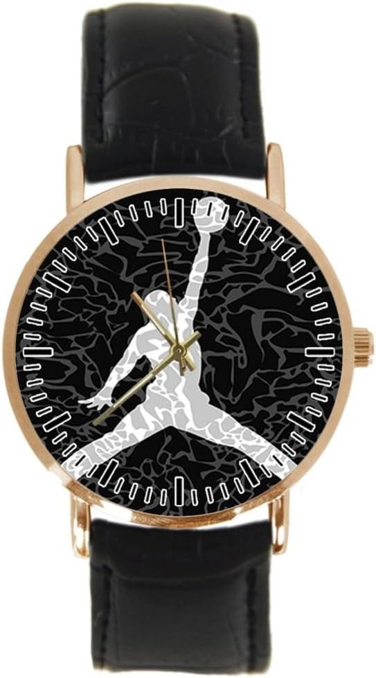 Air Jordan Custom Neutral Adult Fashion Leather Sports Watch With A Metal Shell Gift
