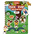 DINO MINI Stick4Ever Jelly Sticker Book - for Kids - Waterproof, Easy to Clean Jelly Stickers - Busy Book for Toddlers with 50 Pcs of Jelly Stickers (Park)