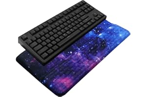 KEPUTAIER Computer Keyboard Stand with Wrist Rest, Ergonomic Tilted Keyboard Holder - Keyboard Riser with Wrist Pad - Keyboard Tray Support for Office Home - Black Starry Night