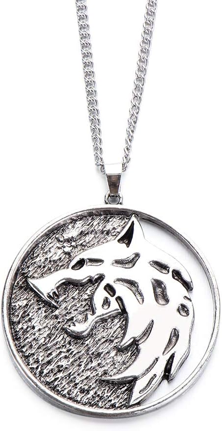 Wolf Head Necklace Punk Style New Cool Fashion Accessories Gift Medallion Pendant Witcher