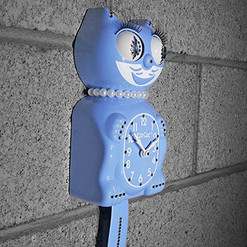 Blue Serenity Official LADY Kit Cat Clock JEWELED Swarovski Crystals