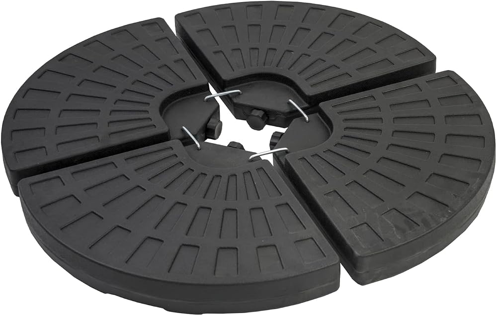 Straame 4pcs Garden Water Parasol Base Circle Weight Stand 60kg/80kg