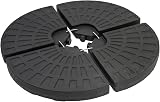 Straame 4pcs Garden Water Parasol Base Circle Weight Stand 60kg/80kg