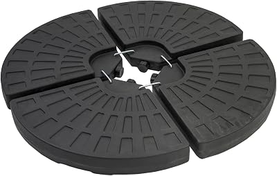 Straame 4pcs Garden Water Parasol Base Circle Weight Stand 60kg/80kg