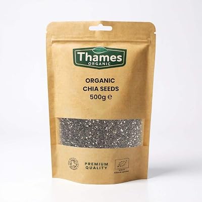 Thames Organic Chia Seeds 500g – Organic, Vegan, High Fiber & Protein