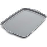 GreenPan Premiere Ovenware Healthy Ceramic Nonstick 18" x 13" Half Rectangular Baking Pan, PFAS-Free, Warp-Free Bakeware, Durable Quick Heating Tray, Oven Safe to 600F, Dishwasher Safe, Gray