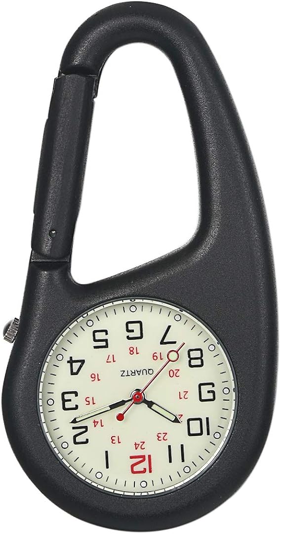 Amazon Lancardo カラビナウォッチ アナログ クォーツ 時計 ナースウォッチ 夜光 クリップ カラビナ 時計 キーホルダー 防水 懐中時計 腕時計 通販