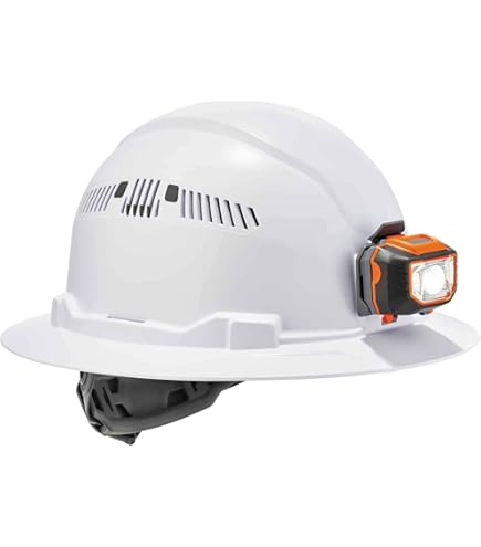 Ergodyne - 60152 Hard Hat with Light, Full Brim, Ratchet