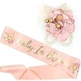 Baby in Bloom Sash & Wrist Corsage Kit - Blush Peach Baby Shower Sash Baby Shower Favors New Mom Gifts