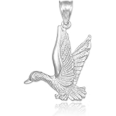 Claddagh Gold 925 Sterling Silver Flying Duck Pendant