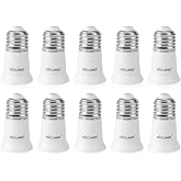 DiCUNO E26 Socket Extender 1.2 Inch, Short Light Socket Extender, 10-Pack