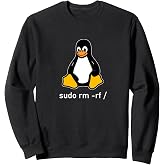 Tux Linux Penguin - Sudo rm -rf/computer science computer Sweatshirt
