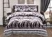3 Piece Set Box Stitched White Mountain Wolf Prints 3d Comforter Set Queen (Y08)