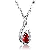 Sariel 925 Sterling Silver Cremation Jewelry Memorial CZ Teardrop Ashes Keepsake Urns Pendant Necklace for urn Necklaces Ashes Jewelry Gifts