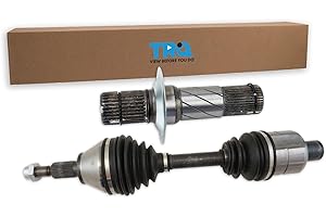 TRQ Front Left CV Axle Assembly Driver Side 4WD Neoprene Boots Compatible with 2012-2017 Ram 1500