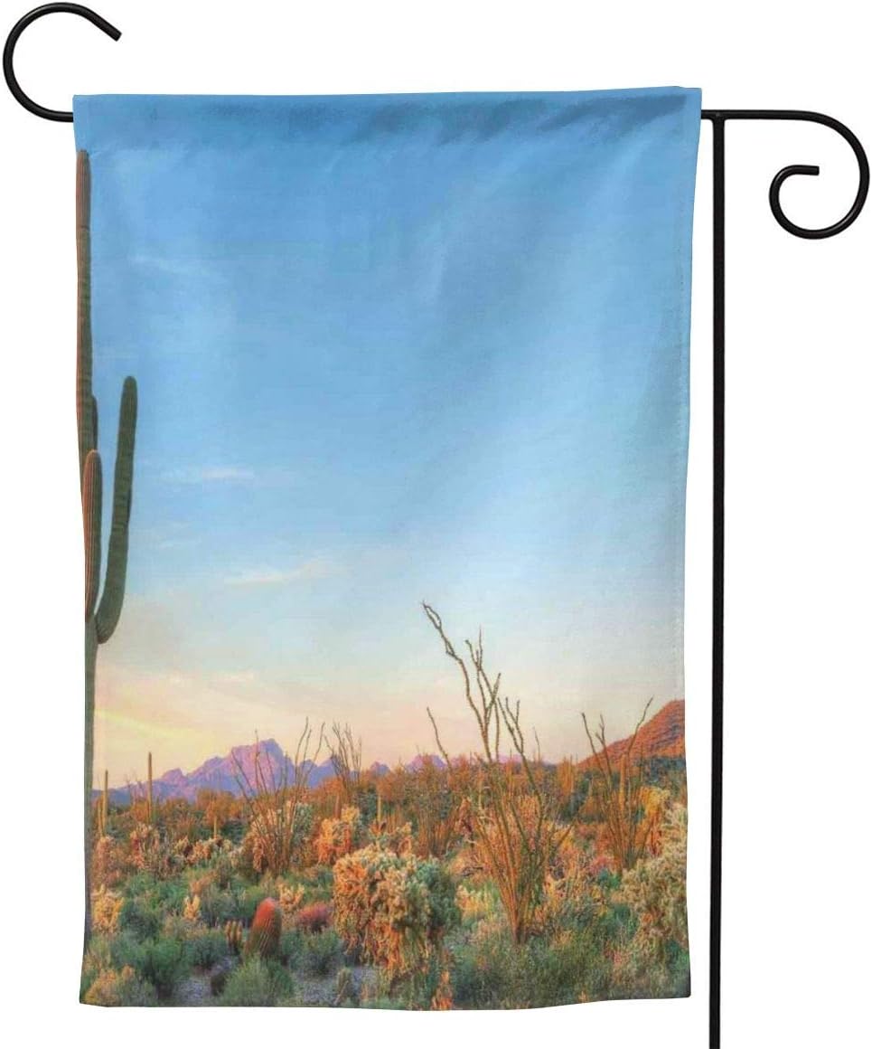 Amazon Com Cwei Sun Goes Down In Desert Prickly Pear Cactus Southwest Texas National Park Garden Flag Vertical Double Sided Polyester 12 5 X 18 Inch Patio Lawn Farmhouse Outdoor Yard Decor