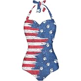 ZIATUBLES One Piece Swimsuit Women's Cosy Swimwear with Halter Strap Bathing Suit Monokini for Ladies Swimming Surfing