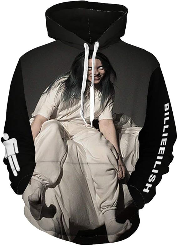 Fostudork Billie Eilish Sudadera con Capucha Unisex para Hombre, diseño de Anime Billie Eilish Fostudork Billie Eilish Sudadera con Capucha Unisex para Hombre, diseño de Anime Billie Eilish