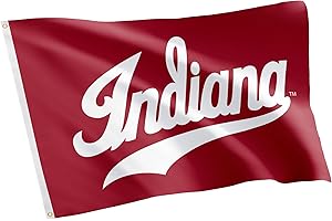 Desert Cactus Indiana University IU Flag - 3 x 5 Feet Hoosiers Banner, Indoor/Outdoor Durable Fabric, 100% Polyester Design (Style 5)