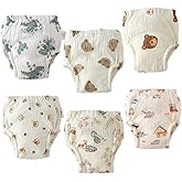 GZMM Baby Training Underpants,Soft Cotton Absorbent Potty Training Underwear For Baby Boys And Girls 6 Pack