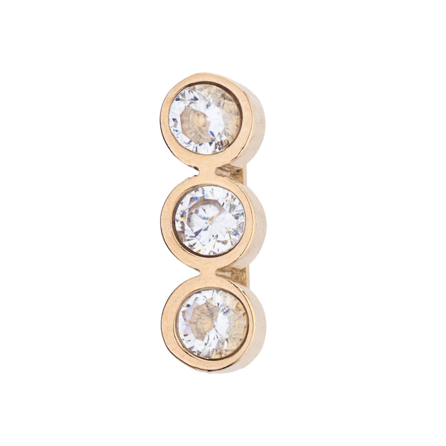 Kistanio - Triple Brilliant Zirconia Charm for Mesh Bracelet | Charm Bracelet Charms, Cubic Zirconia,