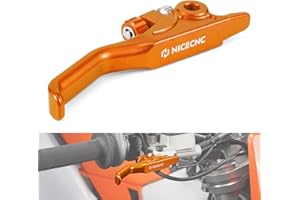 NICECNC Orange Shorty Brake Lever Compatible with KTM 125-450 XC/SX/XCF/SXF 2014-2025,Compatible with Husqvarna 125-501 TE/TC