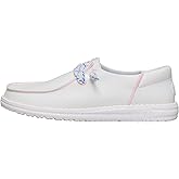 HEYDUDE Women's Wendy Funk Friendship Lace Slip-On Shoes | Lightweight Comfortable Loafers with Stretch Laces
