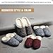 Men's Comfort Memory Foam Slippers Wool-Like Plush Fleece Lined House Shoes w/Indoor, Outdoor Anti-Skid Rubber Sole (Medium/9-10 D(M) US, Black)
