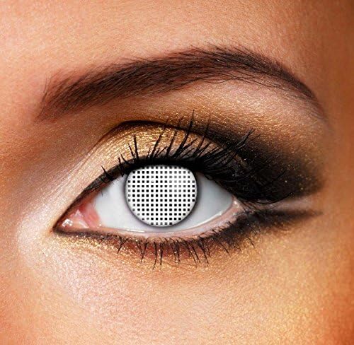 Title: Women Multicolor Cute Charm and Attractive Fashion Contact Lenses Cases Cosmetic Makeup Eye Shadow white mesh- with Contact Lens Case By Eyefusion TM