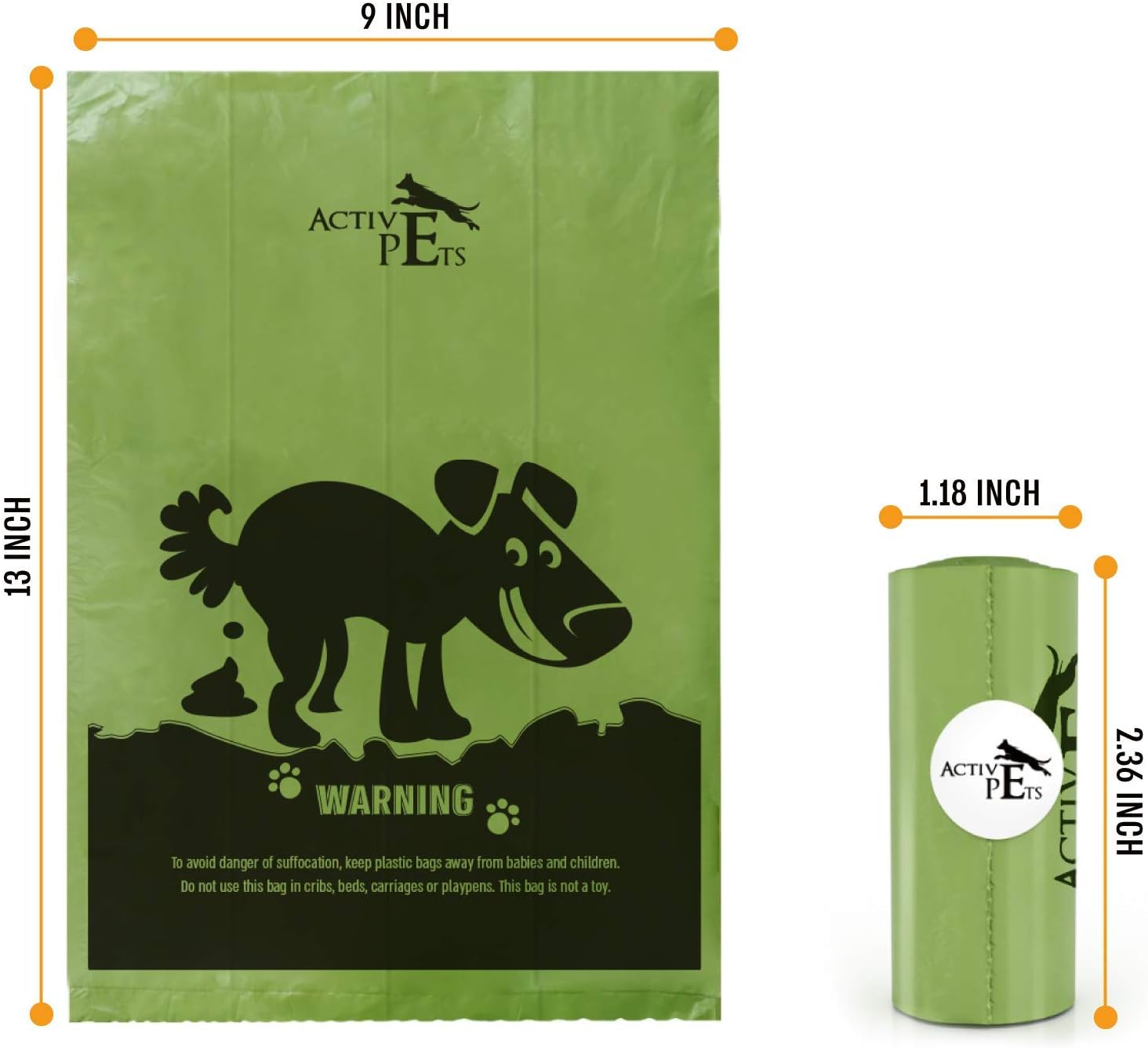 Active Pets Dog Poop Bag, Extra Thick Dog Waste Bags, Leak-Proof Dog Bags For Poop, Easy-Tear Dog Poop Bags, Strong Doggy Poop Bags, Lavender-Scented Dog Waste Bags Eco-Friendly Doggie Bags For Poop: Home Improvement