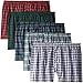 Fruit of the Loom Men's 5Pack Plaid Boxer Shorts Boxers Underwear 4XL