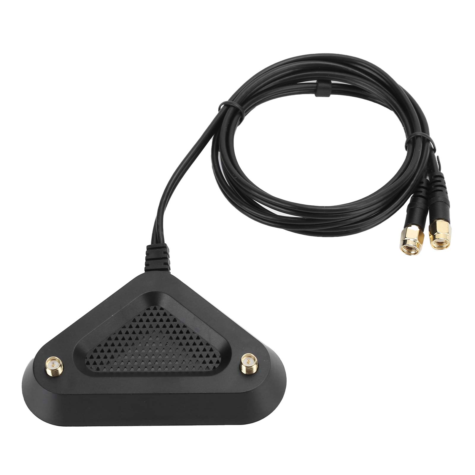 RP-SMA Male to RP-SMA Female Antenna Magnetic Base Dock, 1.1 Meter Extension Cable Flexible 360-Degree Rotation 90-Degree to 180-Degree Multi-Angle Bending Antenna (black)