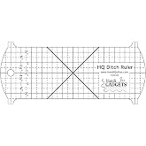 Keepsake Quilting Ditch Ruler - Longarm Quilting - Black Acrylic - 7" x 3"