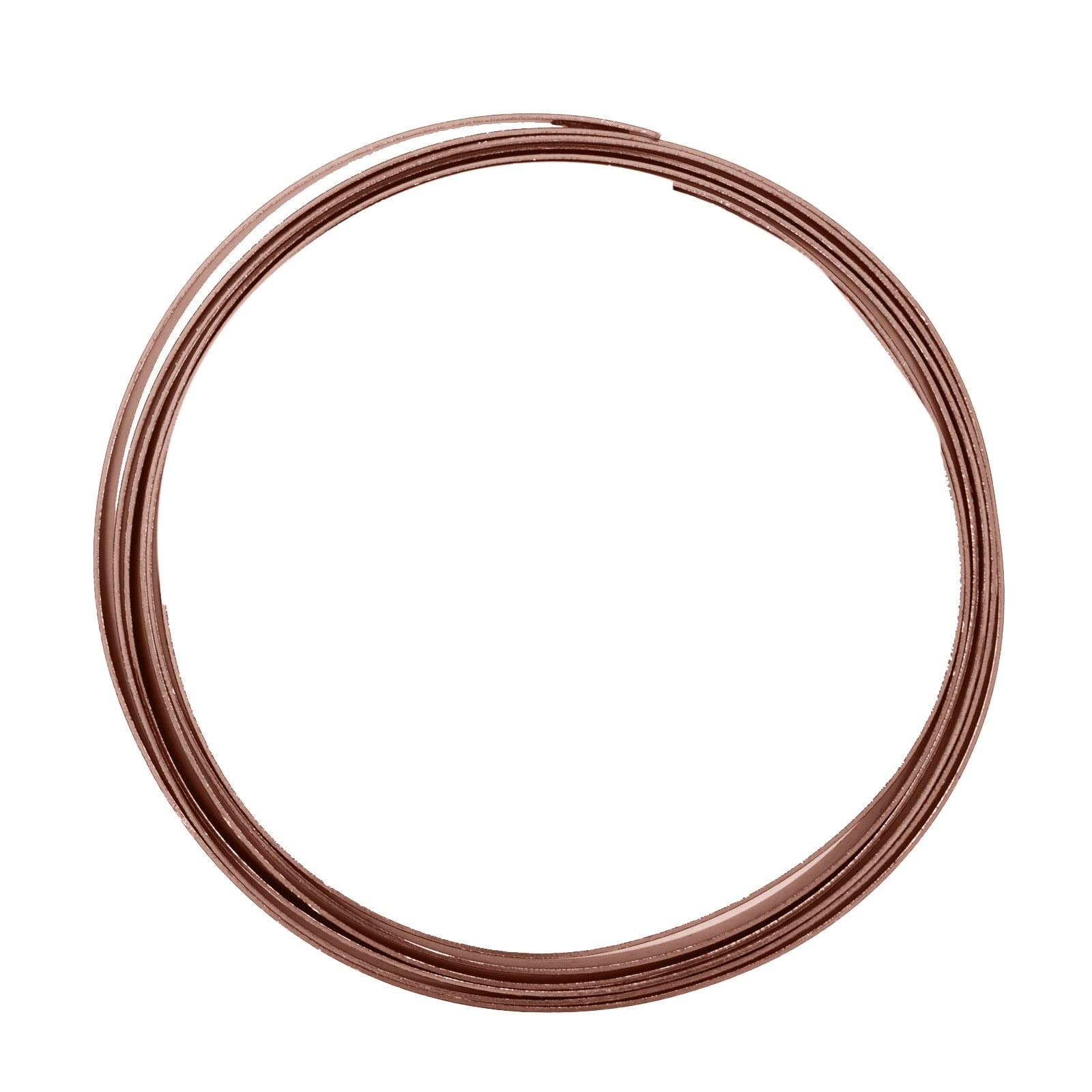 Vaessen Creative Aluminium Craft Wire Flat 8.2 ft (2,5 m) x 0.04" (1 mm) x 0.4" (1 cm) Chocolat (Brown) - Flexible Metallic Wire for Crafting, Flower Arranging, Jewellery Making and Modelling