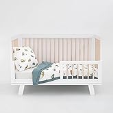 Little Unicorn Toddler Bedding 3-Piece Set | Includes Comforter, Crib Sheet & Pillowcase | Soft & Breathable Muslin Fabric | for Convertible Cribs & Toddler Beds (Work Trucks)