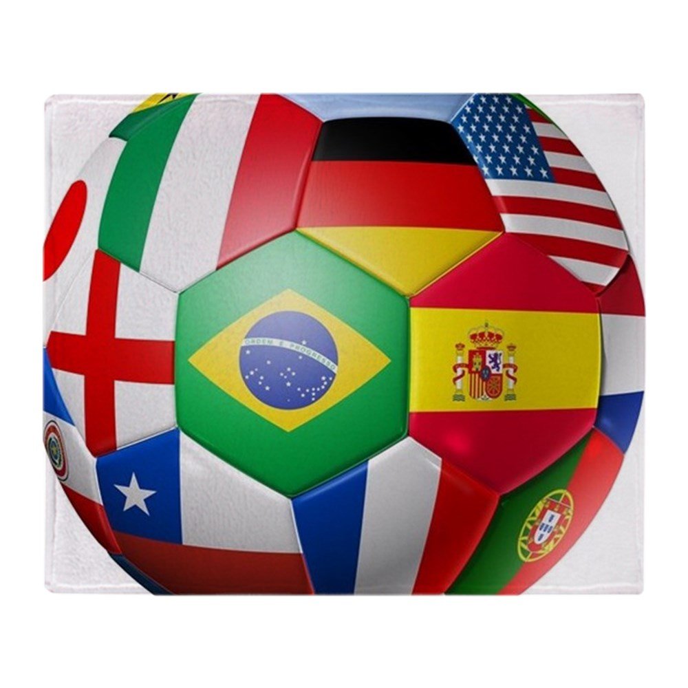 CafePress equipo de fútbol balón de fútbol – con mundo – suave ...