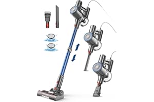 DEVOAC I8 Corded Vacuum Cleaner, 600W 23KPa Stick Vacuum, Free-Stand 6 in 1 Powerful Lightweight Handheld Vacuum for Hard Floor Carpet Pet Hair Home