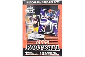 2025 Leaf Metal Football Trading Card Blaster Box (1 Metal Autograph) Look for Autos of Patrick Mahomes, Peyton Manning, Bryce Underwood, Cam Ward, Jayden Daniels & More!