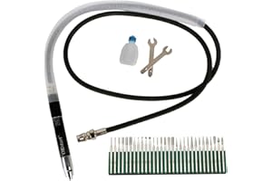 Ouya 1/8'' Micro Air Pencil Die Grinder Kit,65000rpm Pneumatic Pencil Grinder for Detail Sanding Grinding Engraving Work