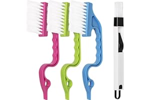 Folklyzo 4 Pack Window Brush Portable Door Window Groove Cleaning Brush Hand-held Groove Gap Cleaning Tools Door Window Track