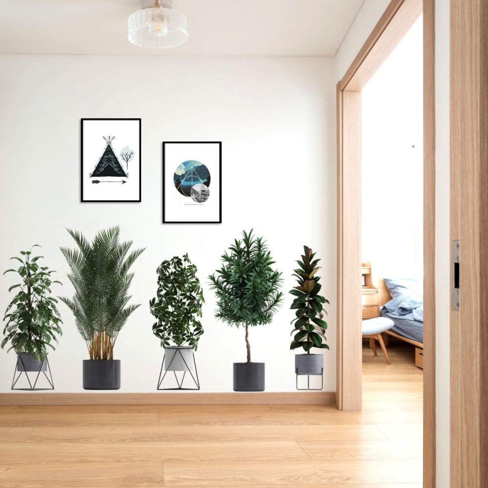 Wall Sticker Potted Plants Wall Stickers Leaf Decoration, Butterflies and Cute Birds Wall Stickers Art Stickers Decals Children Girls Bedroom Living Room Kitchen Classroom 3D Kiss Mural Wall Decor: Kitchen & Dining