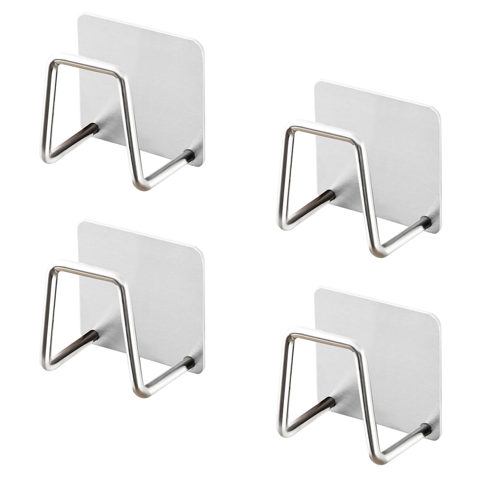 Gunwon 4Pcs Stainless SpongeHolder,Sponge Holderfor Kitchen Sink,Stainless Rustproof Sink,Stainless Steel Dish Sponge Holder,Caddy SpongeRack Quick Drying for Kitchen Bathroom Storage
