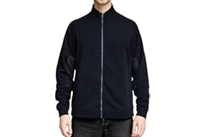 LEADHALO Full Zip Men’s Merino Wool Jackets & Coats for Running Track, Warm Jackets for Men, Mens Zip Up Sweatshirt No Hood