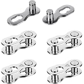 5 Pairs Chain Master Link Reusable Steel Bike Missing Link Removable Chain Replacement Repair Accessories for Bicycles, Mountain Bikes(6 7 8 Speed)