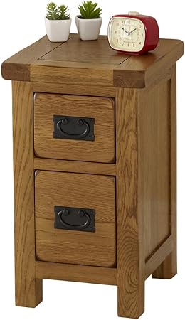The Furniture Market Rustic Oak Slim Bedside Amazon Co Uk Kitchen Home