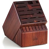 Cooks Standard Acacia wood Knife Block Holder without Knives, 25 Slot X-Large Universal Countertop Butcher Block Kitchen Knife Stand for Easy Kitchen Storage