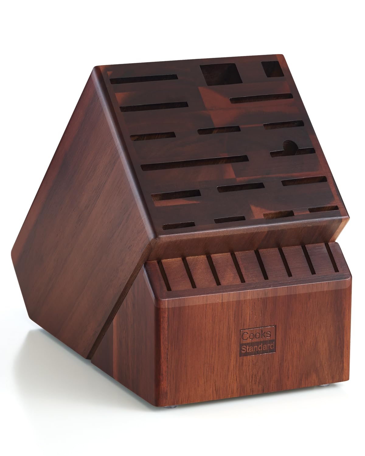 Photo 1 of Cooks Standard Acacia wood Knife Block Holder without Knives, 25 Slot X-Large Universal Countertop Butcher Block Kitchen Knife Stand for Easy Kitchen Storage